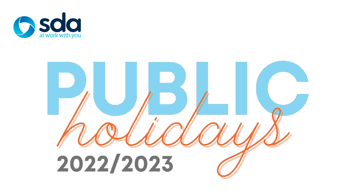 SDA Public Holidays 2022/2023 SDA